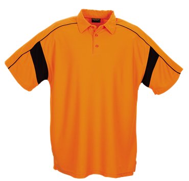 Mens Performance Golf Shirt - OrangeBlack